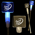 9" Blue Square Light-Up Cocktail Stirrers